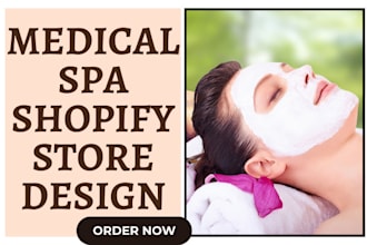 design profitable medical spa shopify store skincare cosmetics website
