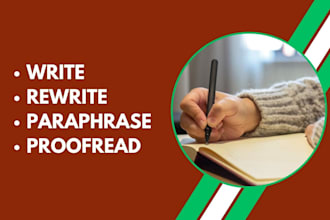 write rewrite paraphrase edit or proofread book novel essay copy article content
