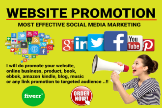 promote your website, business online store products, book amazon, blog any link