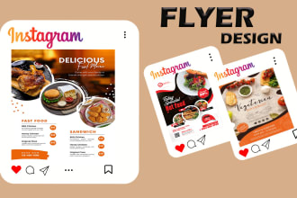 design food flyer, restaurant menu, cafe, bar menu, digital screen or menu board