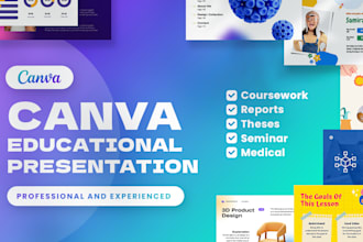 design canva presentation for education and webinar