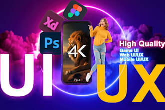 do UX UI design, wireframe UX and mobile UI design