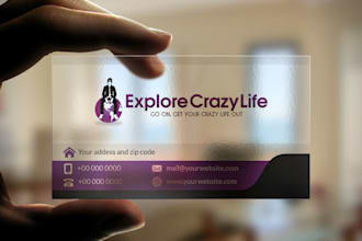 design stylish transparent plastic business card
