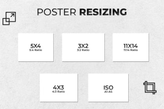 do professional bulk custom poster cropping or resizing service