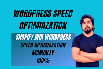 optimize any website speed manually wordpress, shopify, wix