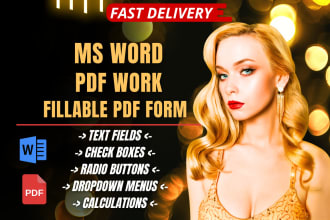 format ms word document create fillable PDF form or design PDF