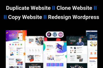 duplicate website clone website copy website redesign wordpress