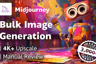generate 3000 midjourney ai images from your prompts
