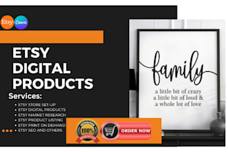 design etsy digital products for etsy shop and etsy listing