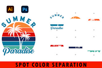 do spot color separation, for screen printing