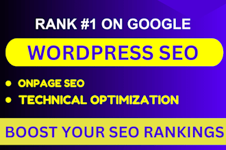 do complete wordpress onpage seo and technical optimization