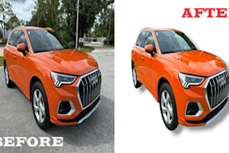 remove background of 5 pictures and retouch pictures