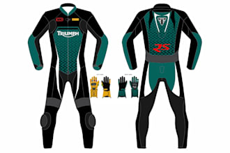 customised motorbike leather suit