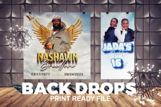 creatively make a backdrop or standee design for your party