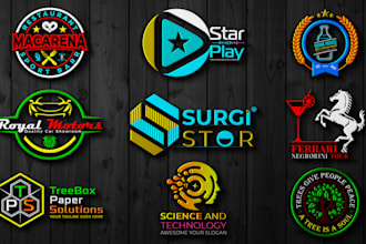 do modern and surprising 3d logo design for your business