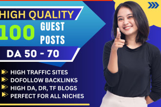 write and publish high da guest posts with SEO contextual dofollow backlinks
