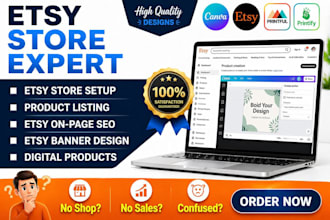 create etsy printable and editable planner, create etsy store with SEO