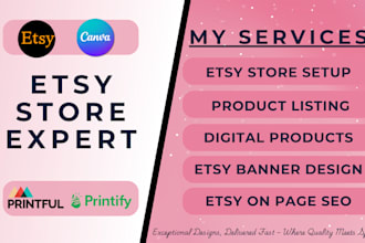 create etsy printable and editable planner, create etsy store with SEO