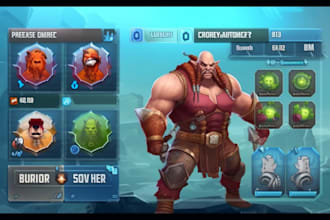 design attractive and professional game UI UX designs