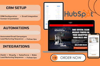 be your sales funnel expert, landing page, hubspot CRM, hubspot