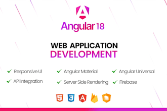 develop complete website using angular20