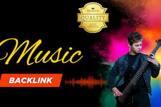 build niche music backlinks on entertainment,  guitar, and bands sites