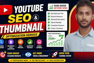 do youtube video SEO and create thumbnail for better ranking
