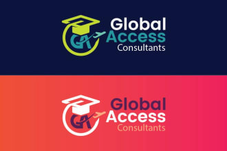 design custom immigration or student consultancy logo for global reach