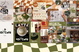 full branding kit, brand identity and brand style guide with logo design