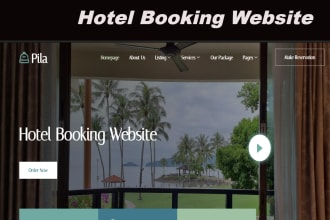 build hotel booking website design with wordpress