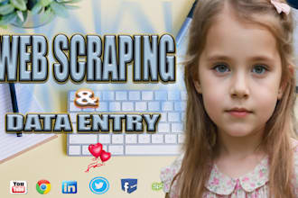 do web scraping data entry data extraction