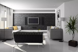 do interior design, 3d rendering office, apartment, shop