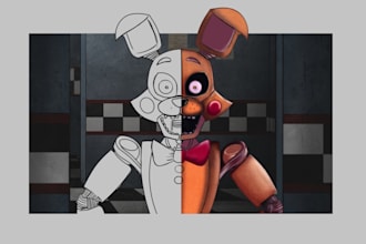 draw a custom fnaf animatronic oc character