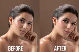 do digital makeup, retouching and face slimming