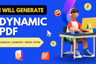 generate dynamic PDF file using PHP laravel