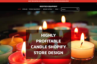design candle shopify lightening store candle website candle dropshipping store