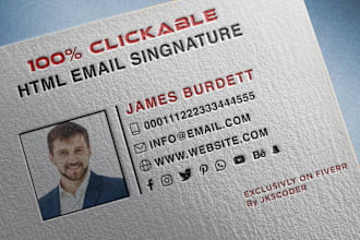 create html email signature, clickable html email signature