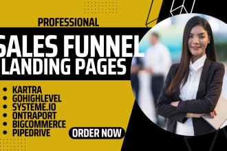 salesfunnel landing page, kartra, systeme io, bigcommerce,  ontraport, carrd
