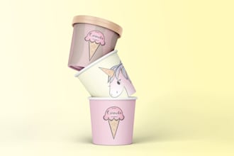 create visually appealing colorful label or product packaging for you