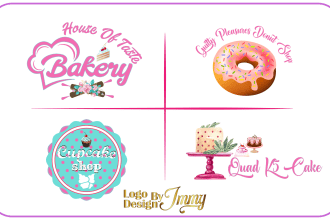 design watercolor, perfect party, events, bakery, and birthday logo