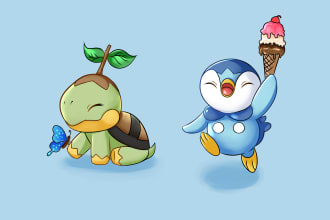 do pokemon or fakemon fanart fast