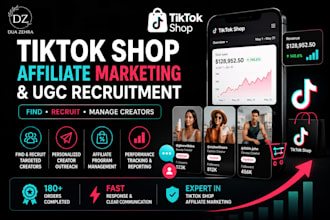 manage tik tok shop affiliate marketing and recruit ugc creators for your store