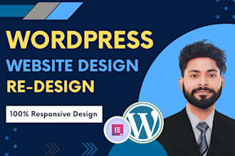 create website wordpress  or redesign website with elementor pro