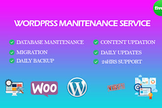 do monthly wordpress maintenance and website update support