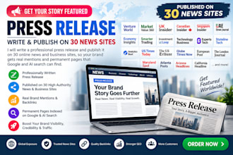 write and distribute your press release to news sites