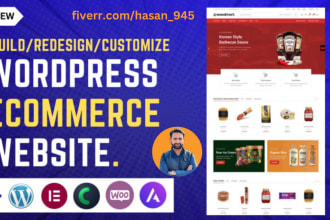 build responsive wordpress ecommerce website or business website