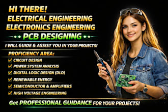 help you in pcb design electronics and electrical engineering