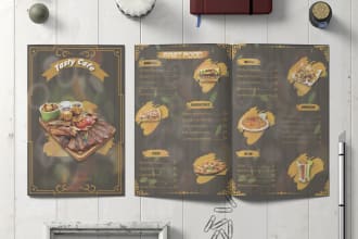 design attractive restaurant menu, food flyer or poster