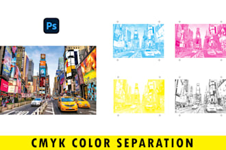 do cmyk color separation for screen printing