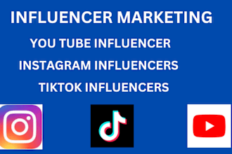 find 500  influencers from youtube, tiktok and instagram